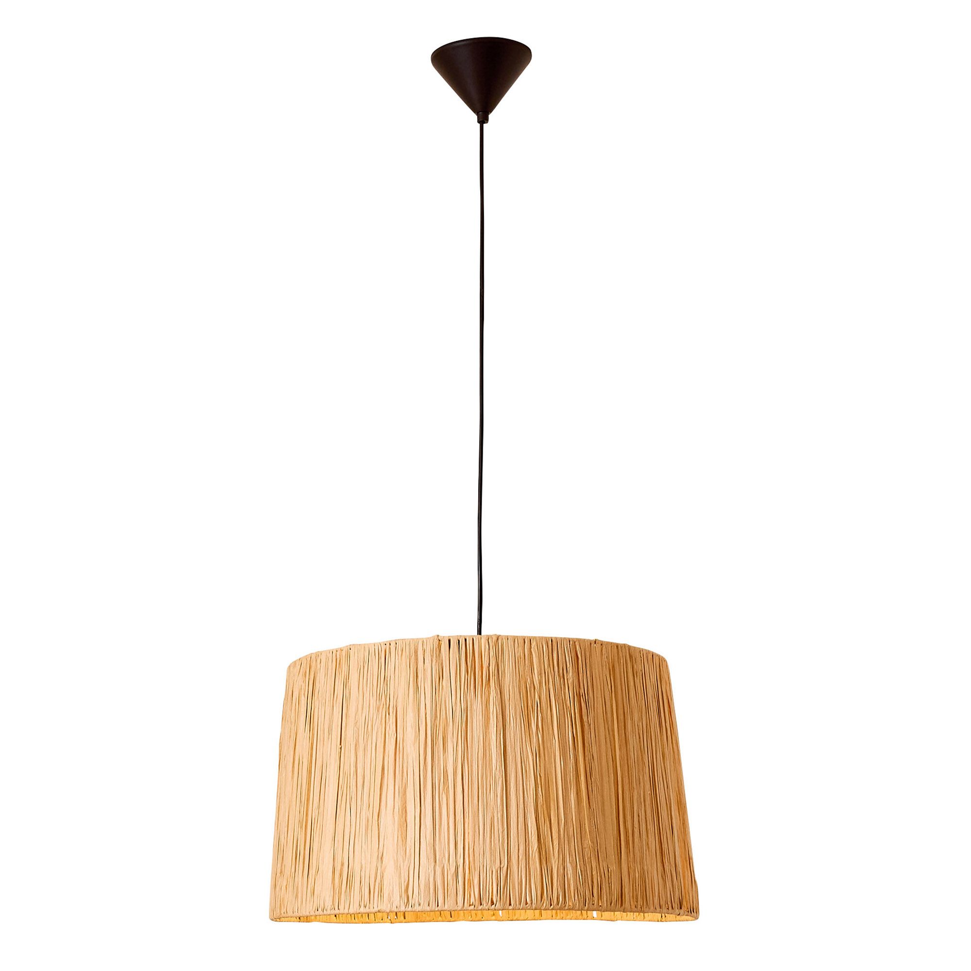 Suspension PAGLIA raphia naturel Ø50cm