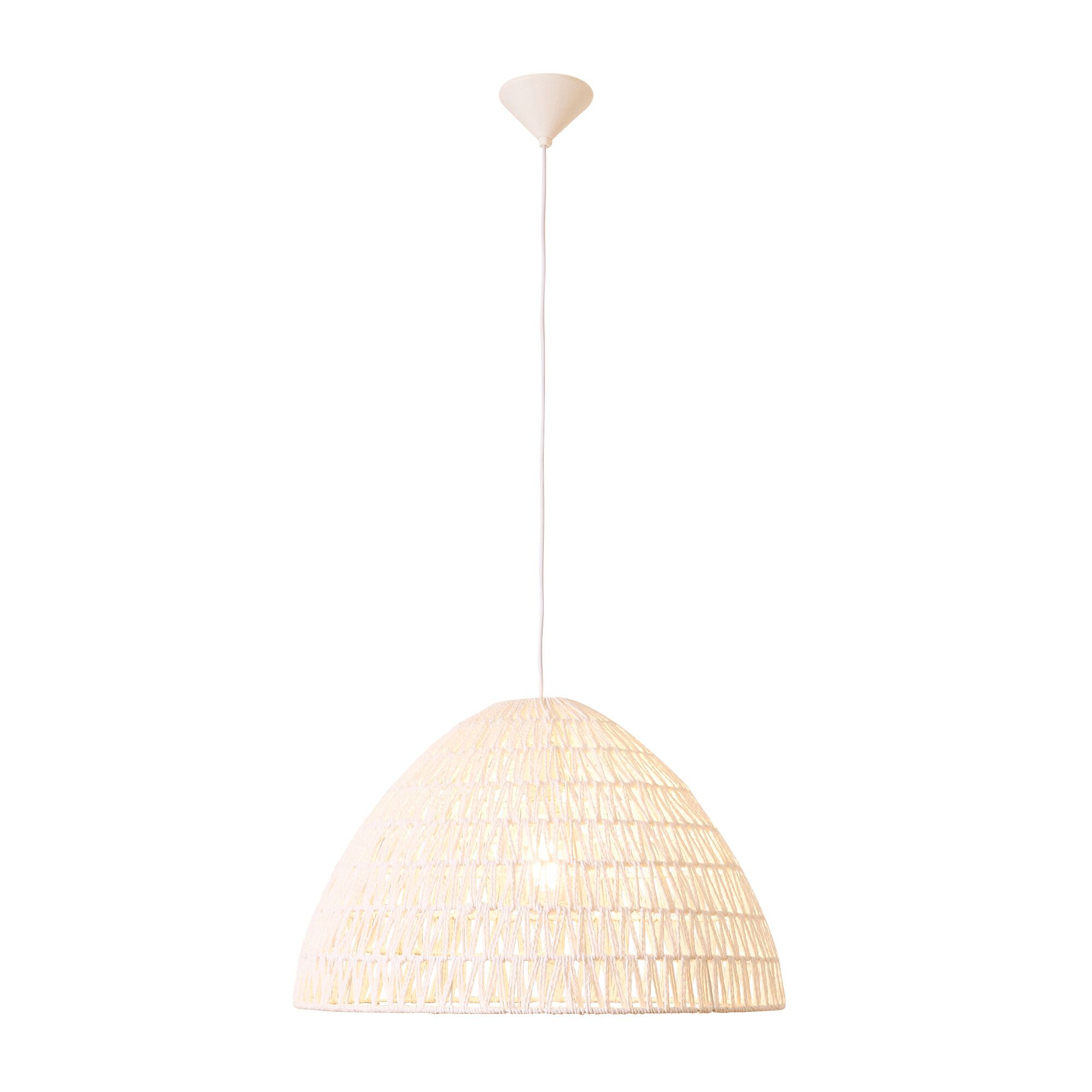 Suspension HARRY corde papier naturel/blanc Ø60cm