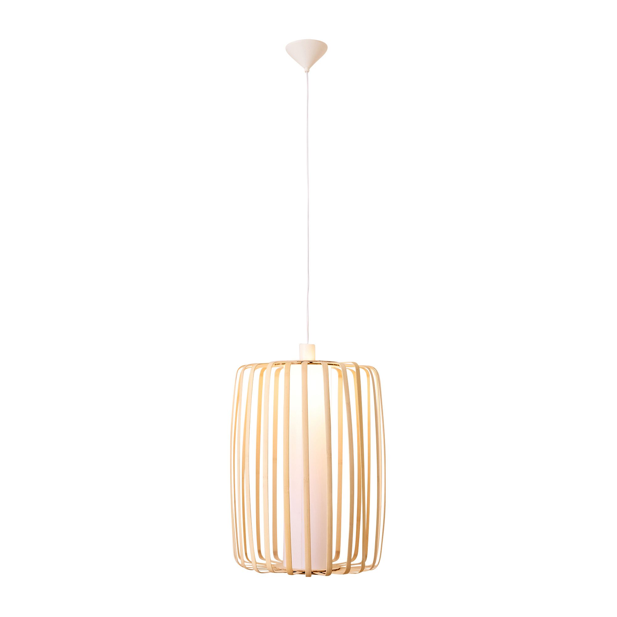 Suspension DRAGON bambou naturel/blanc Ø40cm