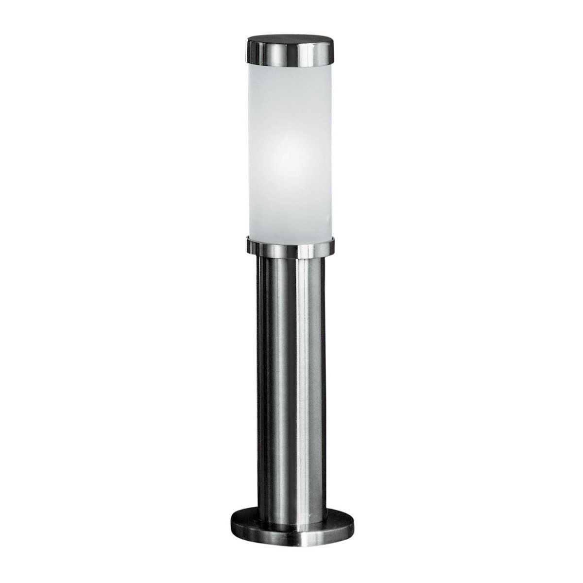 Borne extérieur KONYA argentée en métal et verre