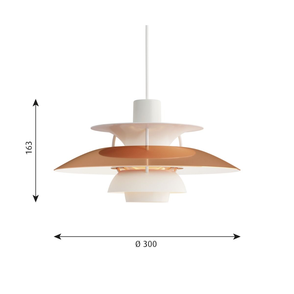 Suspension PH5 mini Métal laiton Ø30cm