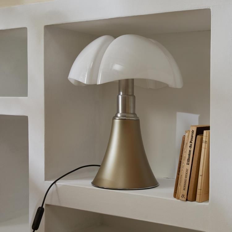 Lampe LED dimmable PIPISTRELLO MEDIUM   sable/doré HT62cm