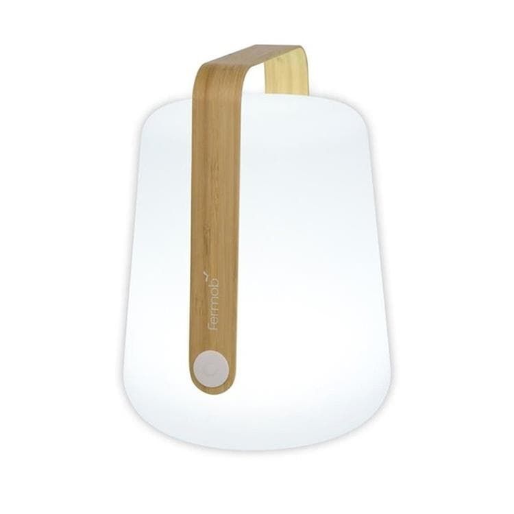 Lampe LED BALAD nomade bambou/blanc H38cm