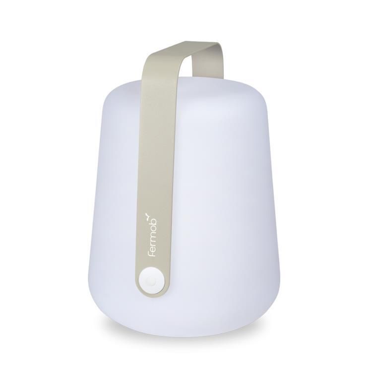 Lampe LED BALAD nomade grise argile/blanc H38cm