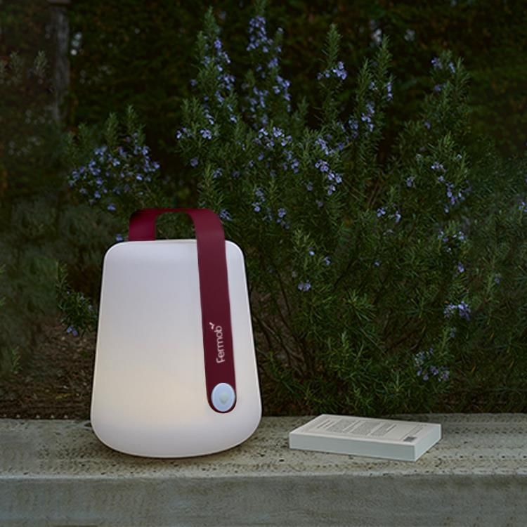 Lampe LED BALAD nomade cerise noir/blanc H25cm