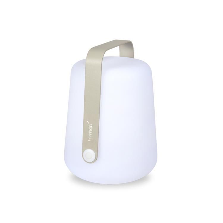 Lampe LED BALAD nomade argile gris/blanc H25cm