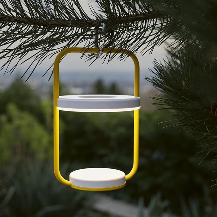 Lampe d'extérieur LED ULLI nomade miel/blanc H30cm