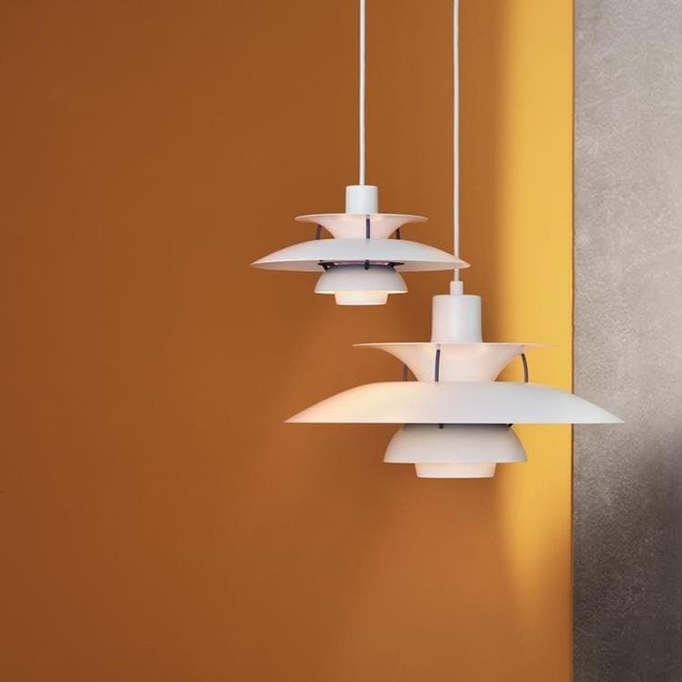 Suspension PH5 MINI blanc/bleu Ø30cm