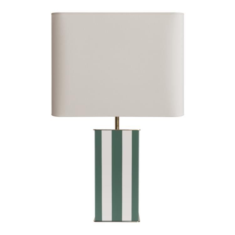 Lampe à poser ELYSEE bois laqué jade/laiton H71cm