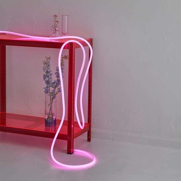 Lampe néon LED FLEX TUBE Silicone rose 5m