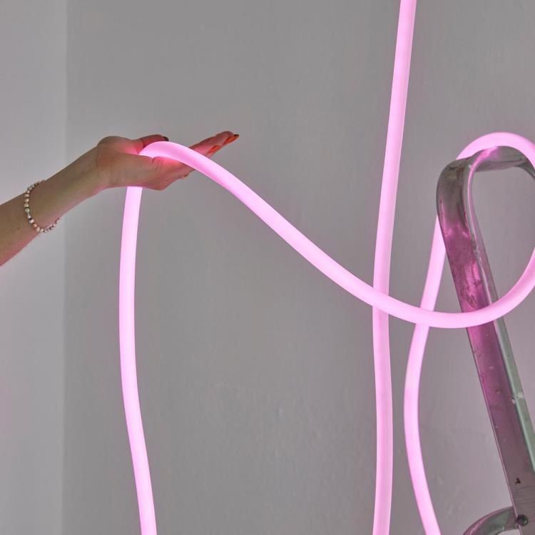 Lampe néon LED FLEX TUBE Silicone rose 5m