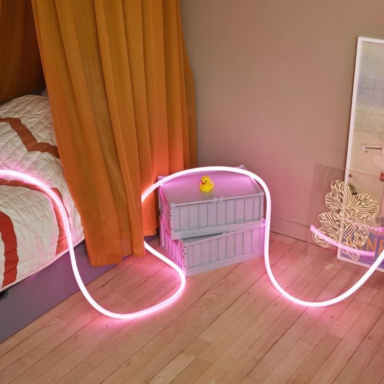 Lampe néon LED FLEX TUBE Silicone rose 5m