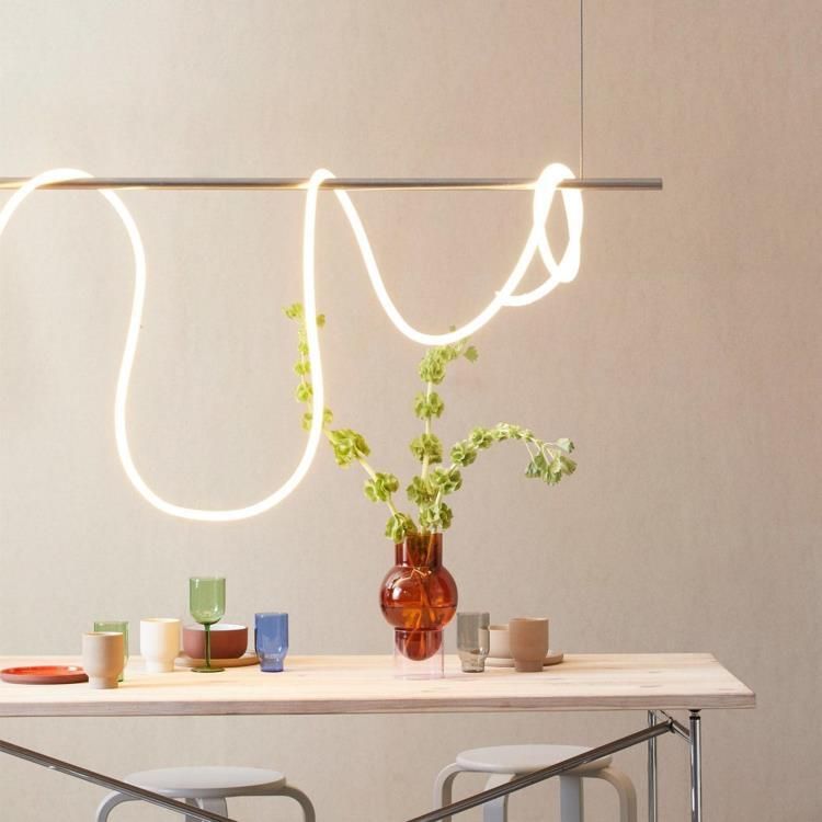Lampe néon FLEX TUBE LED Silicone blanc 9m