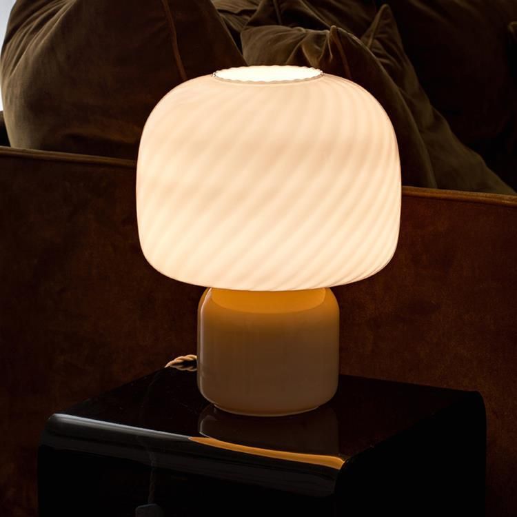 Lampe à poser LOULOU verre teinté et dépoli H30cm