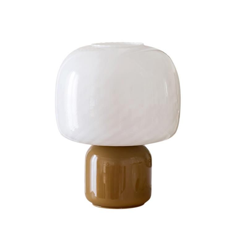 Lampe à poser LOULOU verre teinté et dépoli H30cm