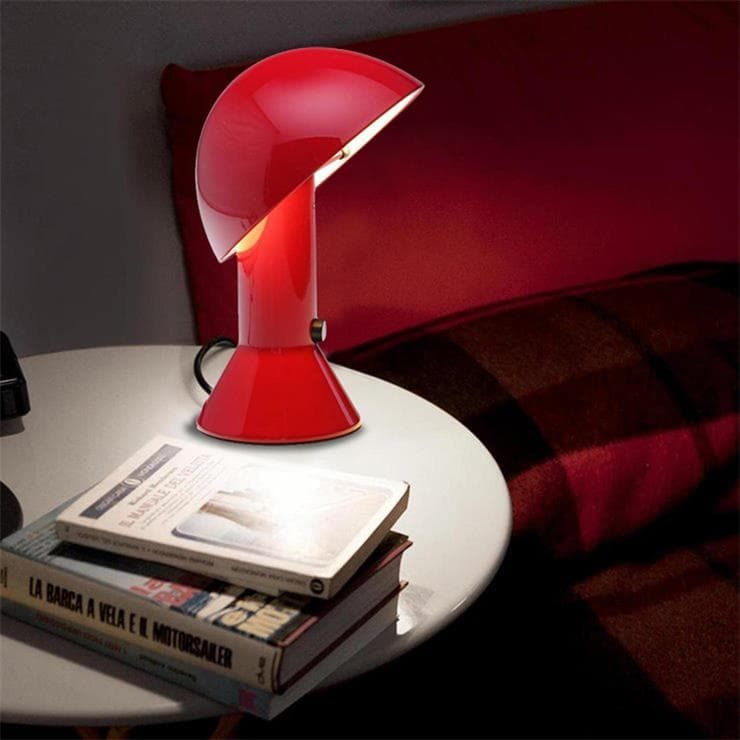 Lampe à poser ELMETTO rouge H28cm