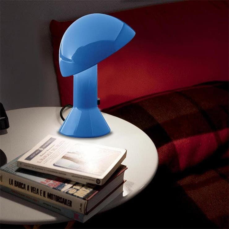 Lampe à poser ELMETTO bleu H28cm
