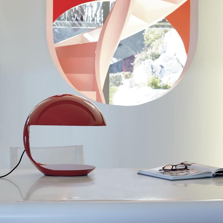 Lampe à poser COBRA rouge H40cm
