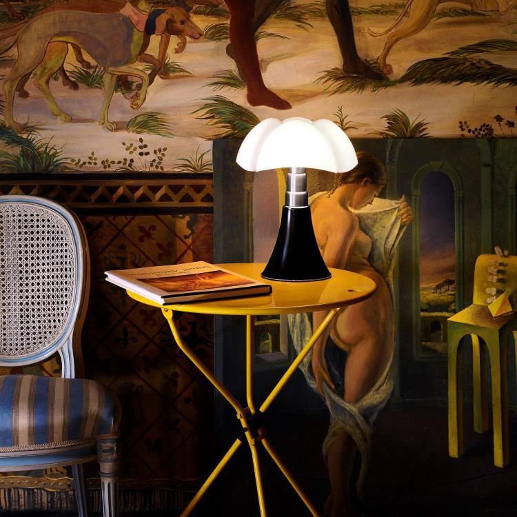Lampe nomade LED MINI PIPISTRELLO CORD-LESS noir H35cm