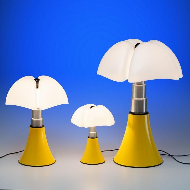 Lampe LED PIPISTRELLO MEDIUM dimmable pied télescopique jaune H50-62cm
