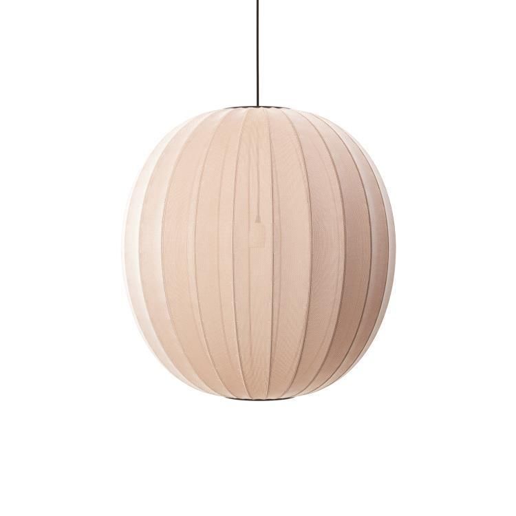 Suspension KNIT WIT ROUND polyester tricoté sable Ø45cm