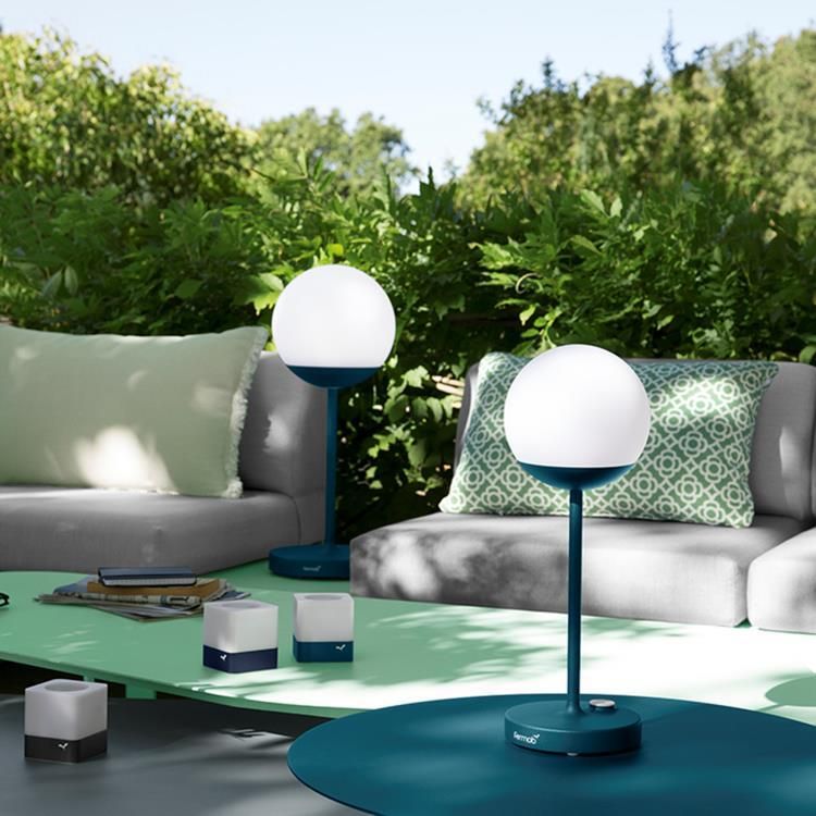 Lampe extérieure LED MOOON! nomade bleu H40cm