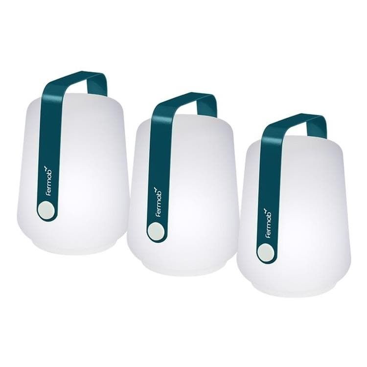 Lot de 3 lampes nomade BALAD carbone H12cm