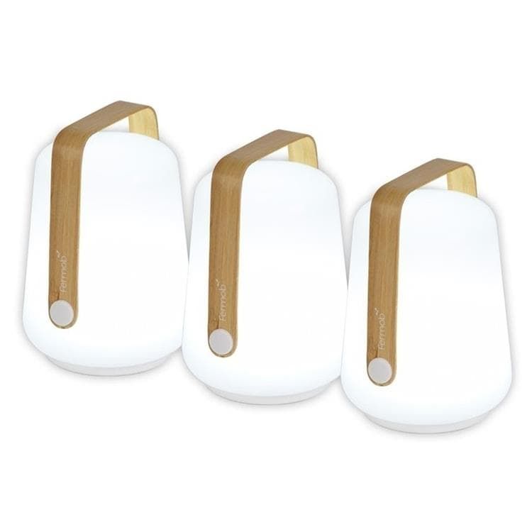 Lot de 3 lampes nomade BALAD bambou H12cm