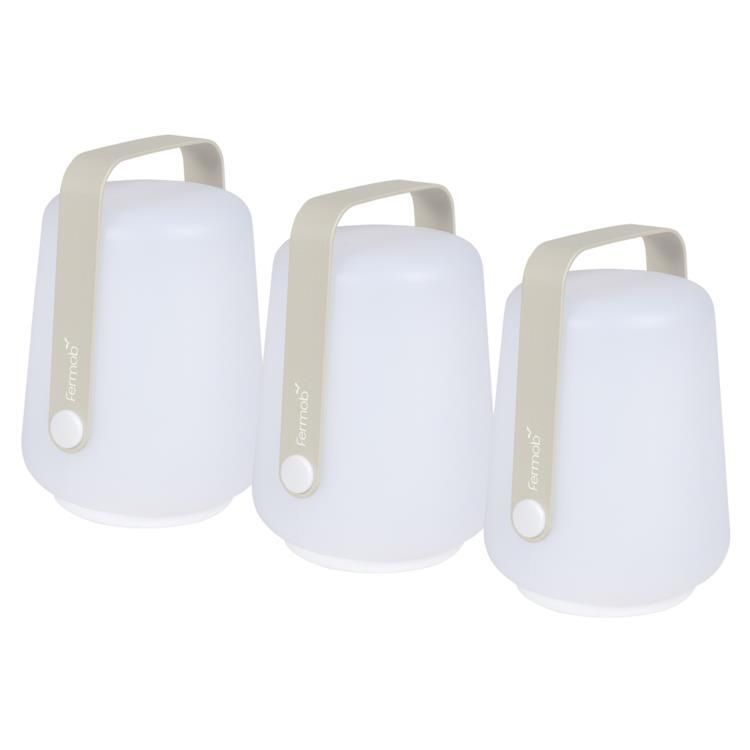 Lot de 3 lampes nomade BALAD argile H12cm