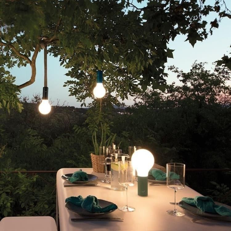 Lampe baladeuse extérieure APLÔ carbone H24cm
