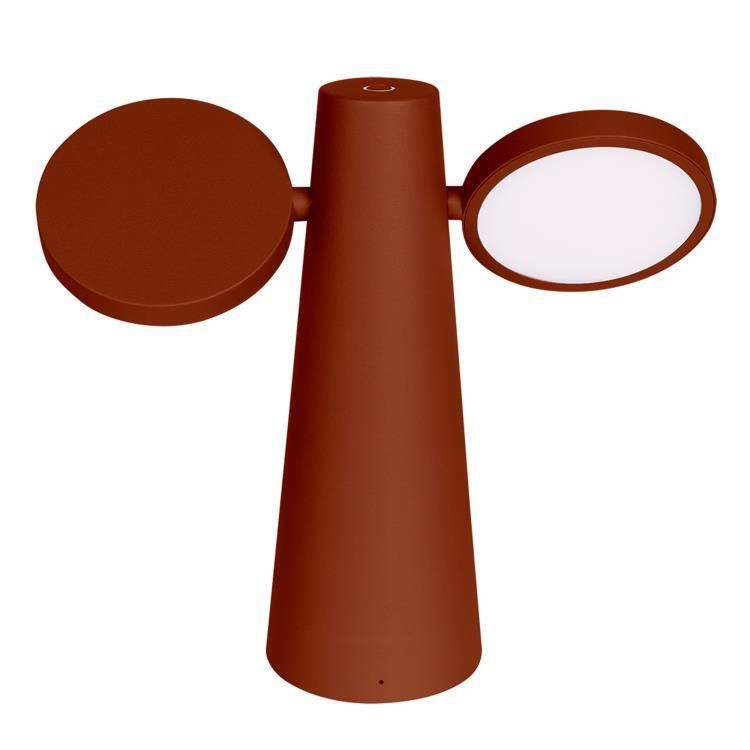 Lampe à poser d'extérieur OTO sans fil 2L dimmable rouge H27cm