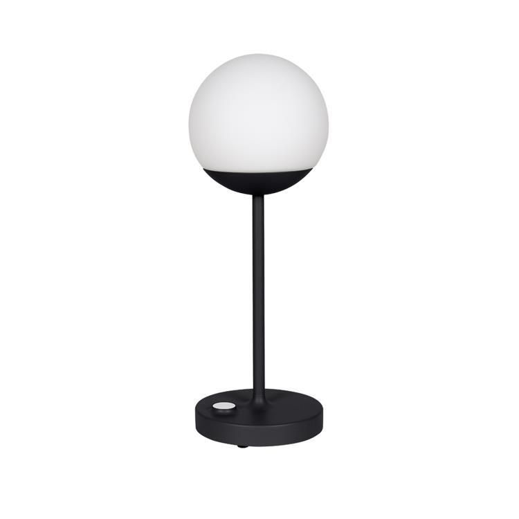 Lampe LED MOOON! nomade rechargeable carbone H41cm