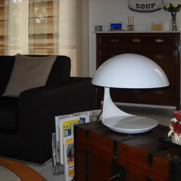 Lampe à poser COBRA Métal et polypropylène blanc H40cm