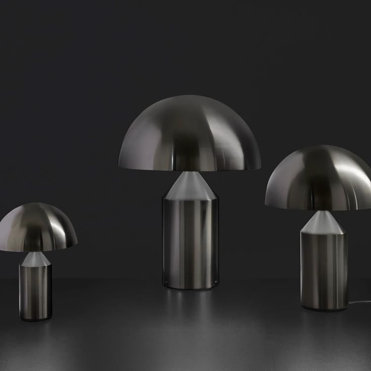 Lampe ATOLLO PETITE nickel noir satiné H35cm