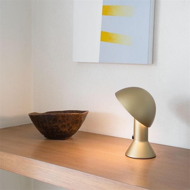Lampe à poser ELMETTO polypropylène doré H28cm