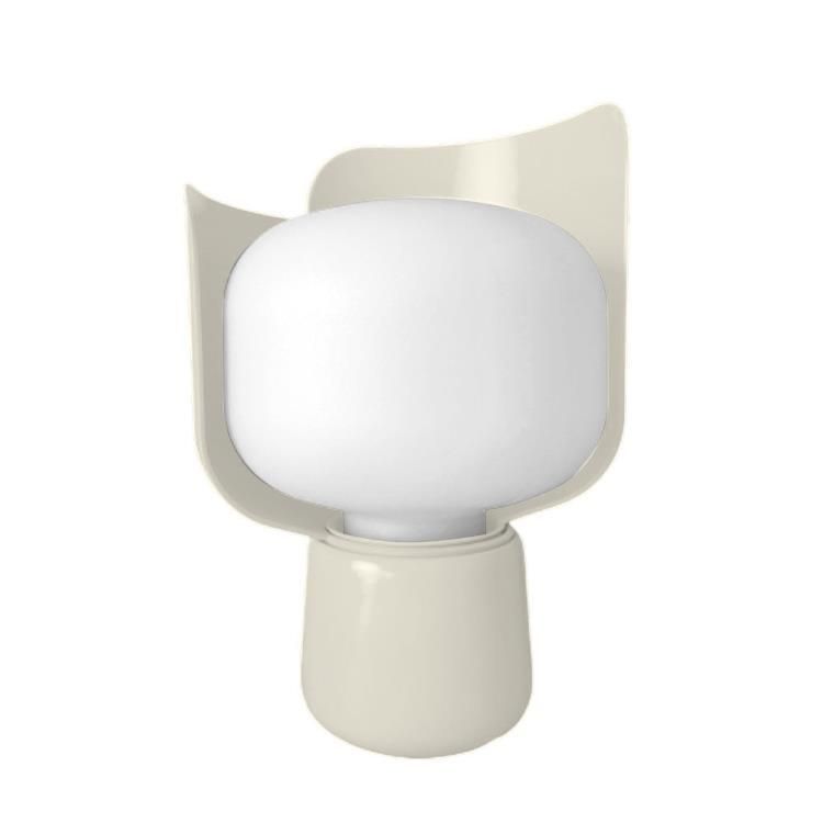 Lampe BLOM polypropylène blanc perlé H24cm