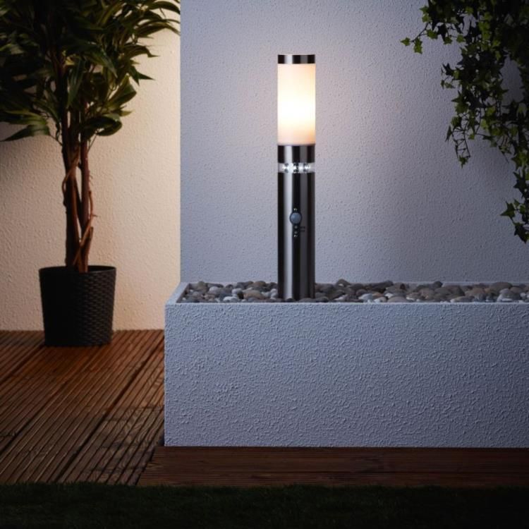 Borne extérieure avec détecteur BOLE Noir H50cm