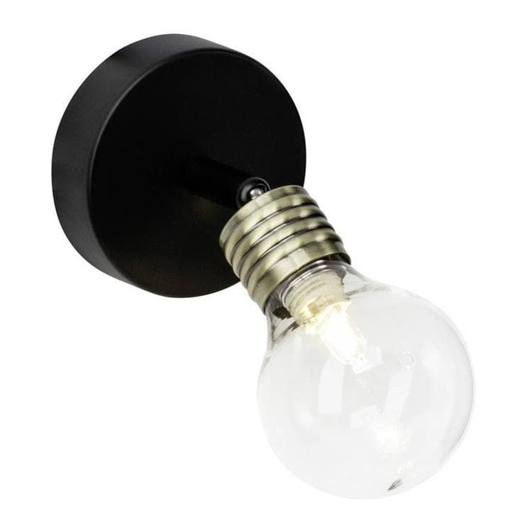 Spot BULB noir L15cm