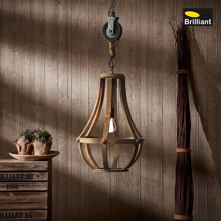 Suspension CHURCH bois Ø34cm