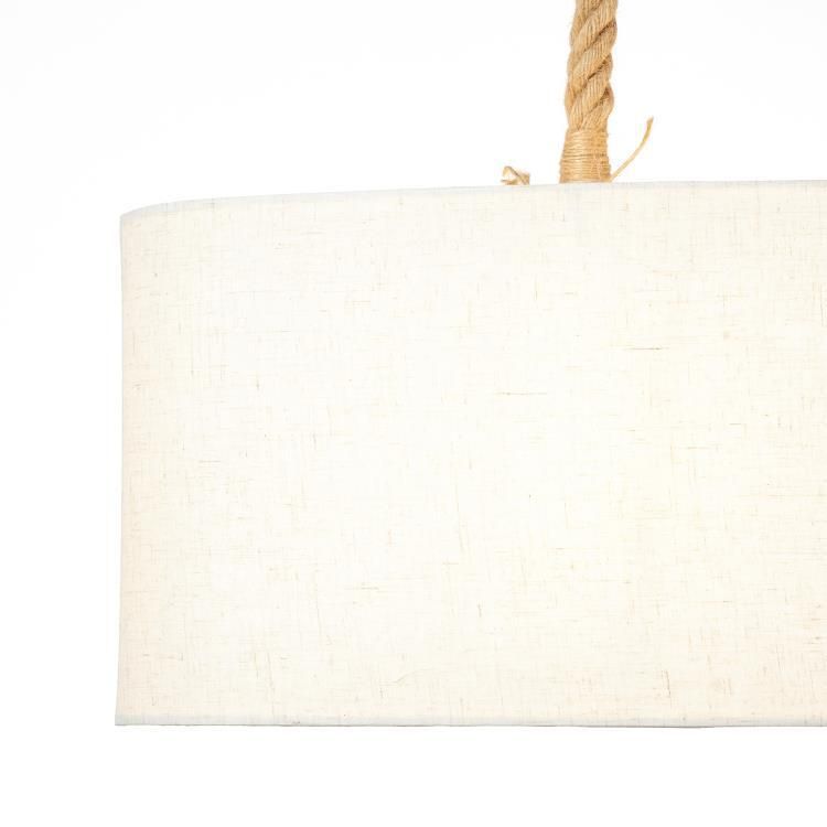 Suspension SAILOR blanc et imitation bois L70cm