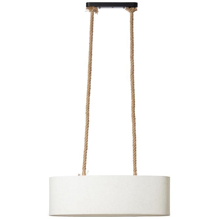 Suspension SAILOR blanc et imitation bois L70cm
