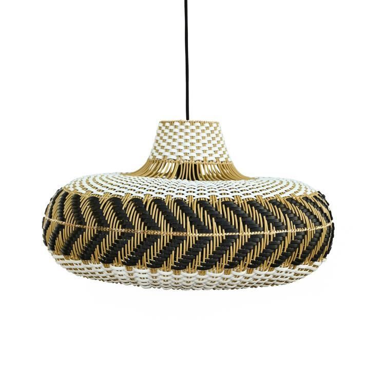 Lampadaire BUCKET noir/blanc H159cm