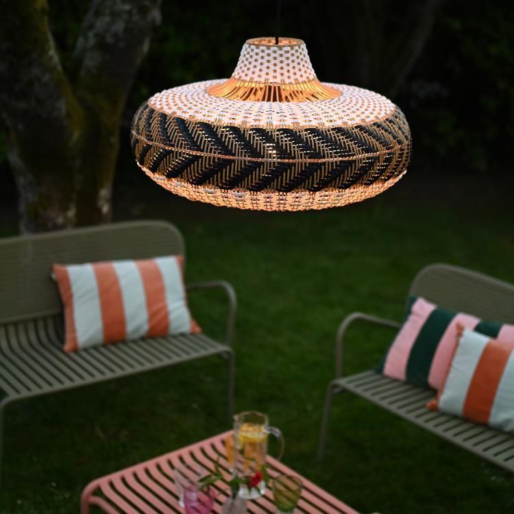Lampadaire BUCKET noir/blanc H159cm