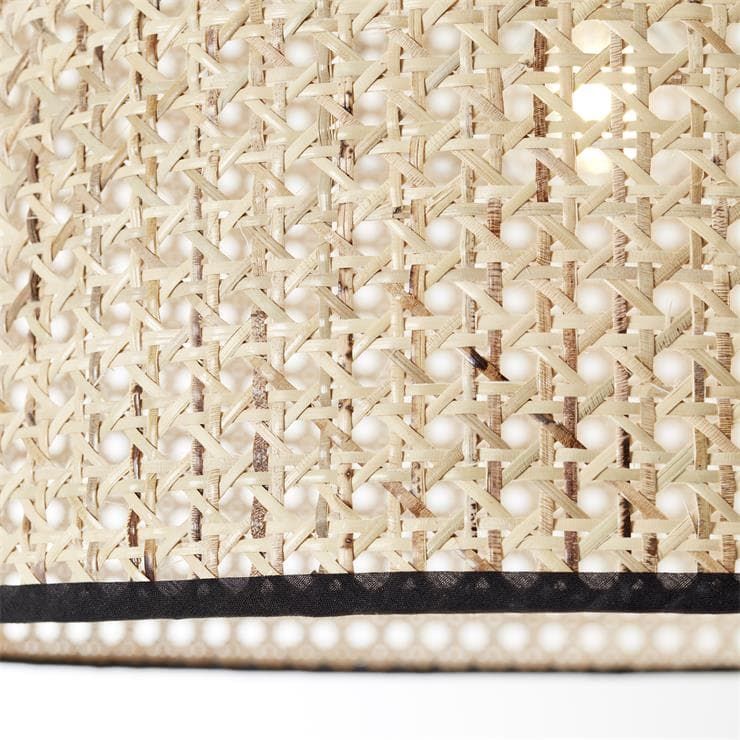 Lampadaire WILAY noir et naturel H154cm
