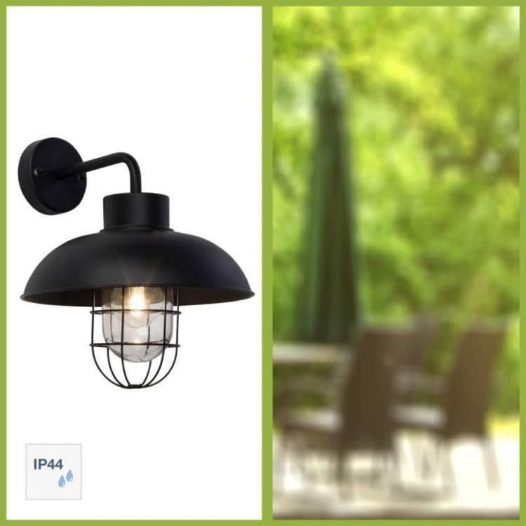 Applique extérieure PORTLAND noir H29cm