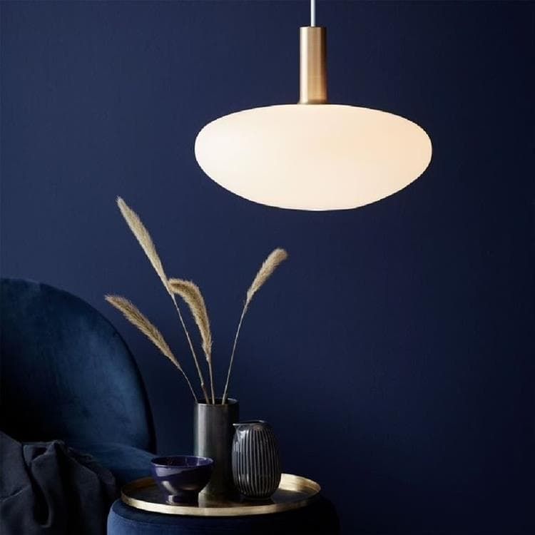Suspension ALTON verre blanc Ø35cm