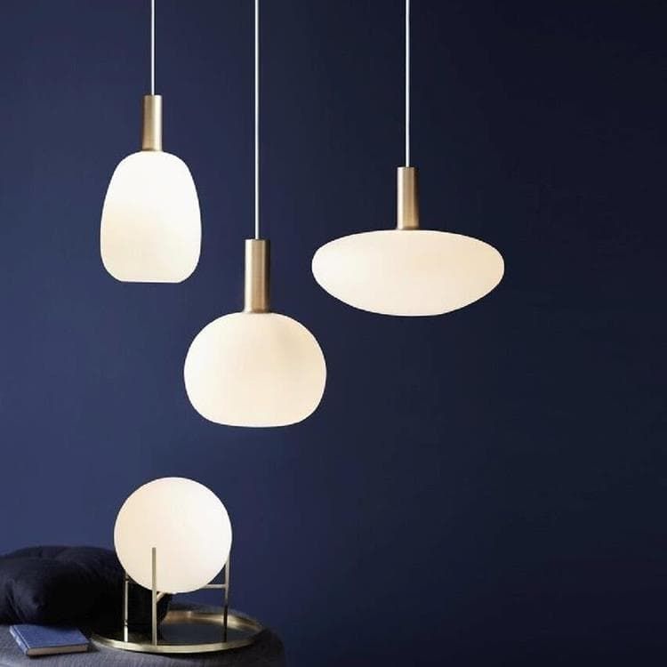 Suspension ALTON verre blanc Ø25cm