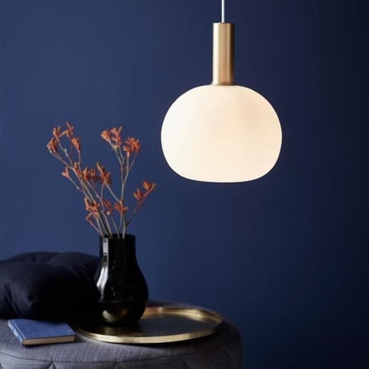 Suspension ALTON verre blanc Ø25cm