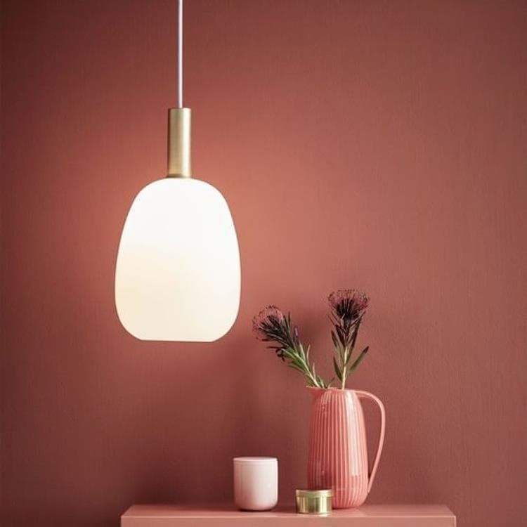 Suspension ALTON verre blanc Ø23cm