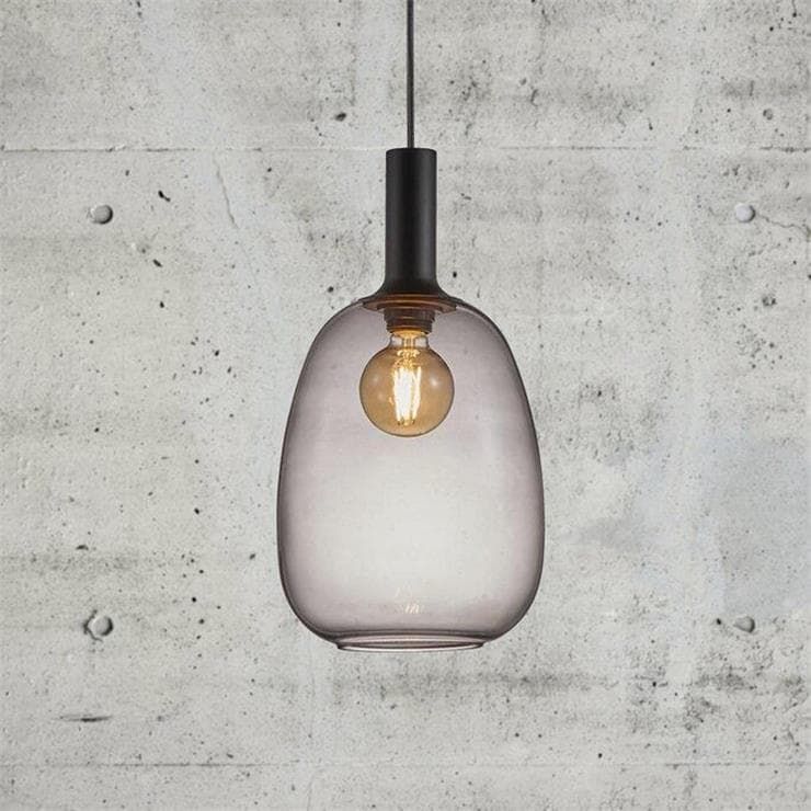 Suspension ALTON verre gris Ø25cm